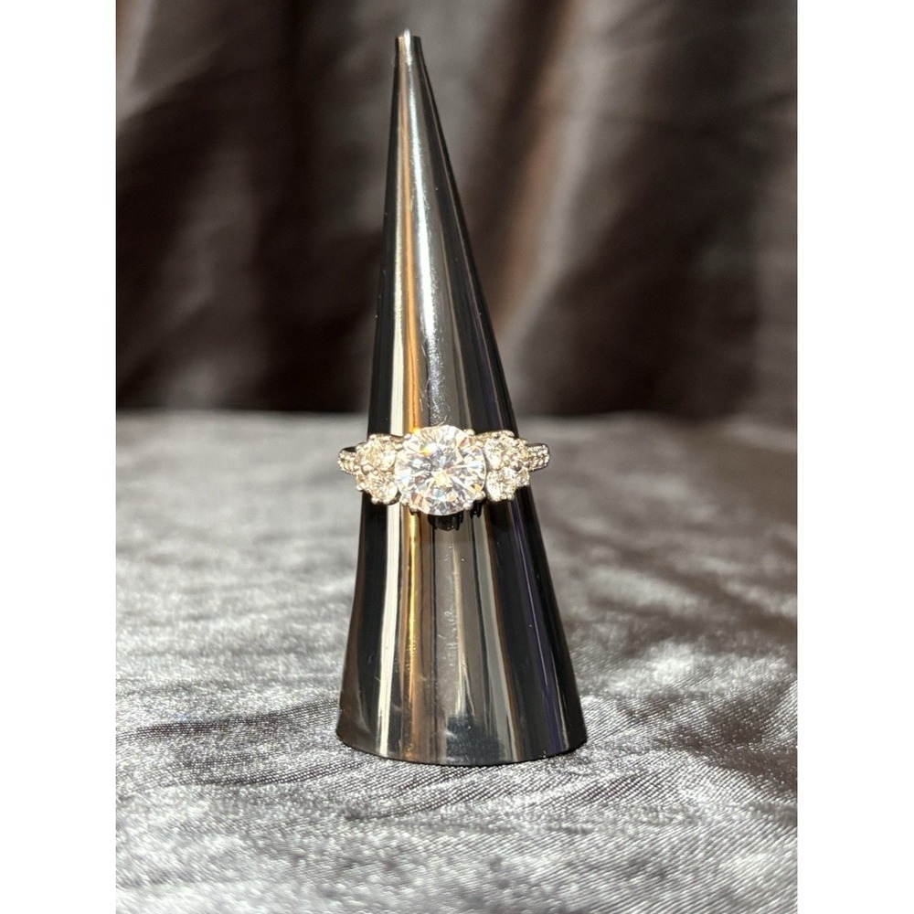 FZN CN Sterling Silver925 CZ Solitaire Ring Wedding Engagement Style Size 6.5